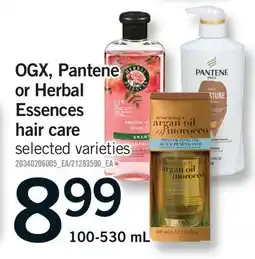 Fortinos OGX, PANTENE OR HERBAL ESSENCES HAIR CARE offer