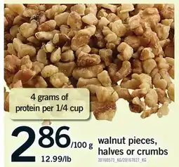 Fortinos WALNUT PIECES, HALVES OR CRUMBS offer