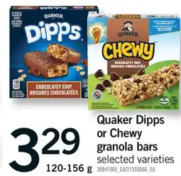 Fortinos QUAKER DIPPS OR CHEWY GRANOLA BARS offer