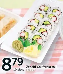 Fortinos ZENSHI CALIFORNIA ROLL, 10 PIECE offer
