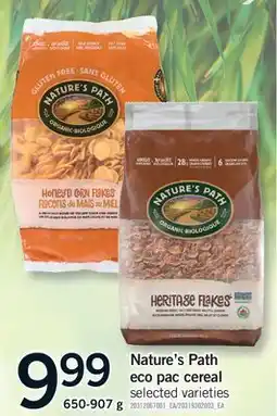 Fortinos NATURE'S PATH ECO PAC CEREAL offer