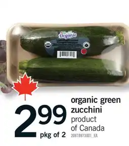Fortinos ORGANIC GREEN ZUCCHINI offer