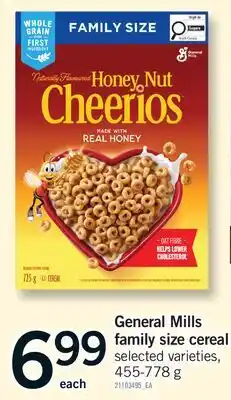 Fortinos GENERAL MILLS FAMILY SIZE CEREAL offer