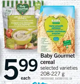 Fortinos BABY GOURMET CEREAL offer