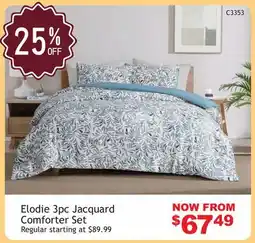 Oxford Mills Elodie 3pc Jacquard Comforter Set offer