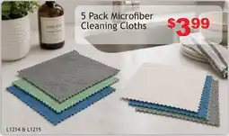 Oxford Mills 5 Pack Microfiber Cleaning Cloths offer