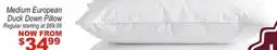Oxford Mills Medium European Duck Down Pillow offer