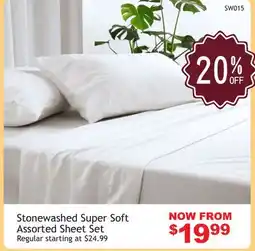 Oxford Mills Stonewashed Super Soft Assorted Sheet Set offer