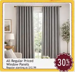 Oxford Mills All Regular Priced Window Panels offer