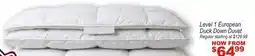 Oxford Mills Level 1 European Duck Down Duvet offer