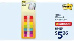 Walmart Post-it Flags offer