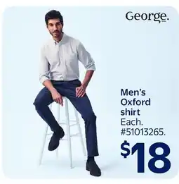 Walmart Men's Oxford shirt offer