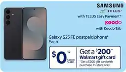 Walmart Samsung Galaxy S25 FE postpaid phone‡ offer