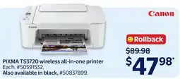 Walmart PIXMA TS3720 wireless all-in-one printer offer