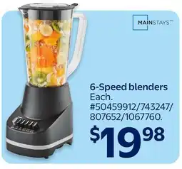 Walmart MAINSTAYS 6-Speed blenders Each offer