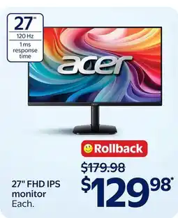 Walmart 27 FHD IPS monitor offer