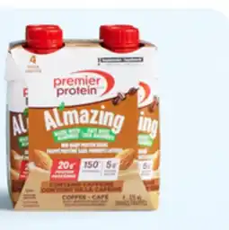 Walmart Premier Protein Al'mazing vanilla or coffee non-dairy shakes offer