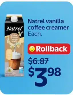 Walmart Natrel vanilla coffee creamer offer
