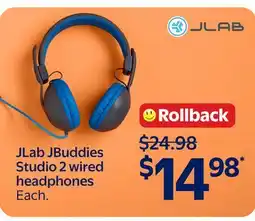 Walmart JLab JBuddies Studio 2 wired headphones offer