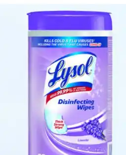 Walmart Lysol disinfecting wipes 75s offer