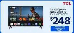 Walmart TCL 32 1080p FHD QLED Smart TV offer