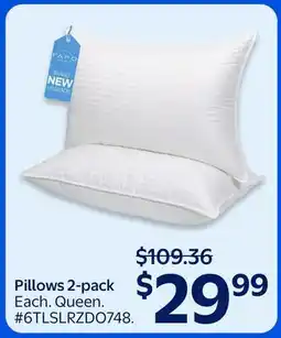 Walmart Pillows 2-pack offer