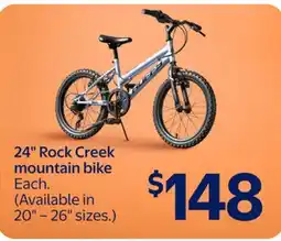 Walmart 24 Rock Creek mountain bike offer