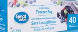 Walmart Great Value zippers freezer bags offer