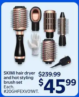 Walmart SKIMI hair dryer and hot styling brush set offer
