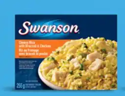 Walmart Swanson fettuccini Alfredo or cheesy rice with broccoli & chicken frozen entrees offer