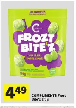 Foodland COMPLIMENTS Frozt Bite'z offer
