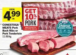 Foodland CONESTOGA MEATS Pork Back Ribs or Pork Tenderloin offer
