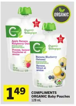 Foodland COMPLIMENTS ORGANIC Baby Pouches offer
