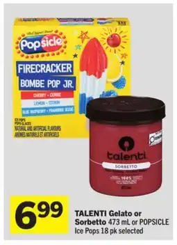 Foodland Gelato or Sorbetto offer
