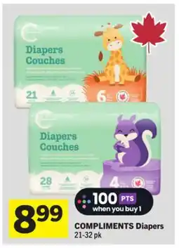 Foodland COMPLIMENTS Diapers offer
