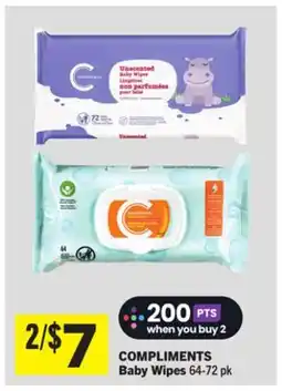 Foodland COMPLIMENTS Baby Wipes offer