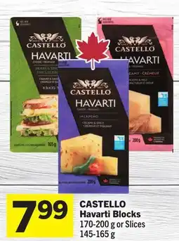 Foodland CASTELLO Havarti Blocks or Slices offer