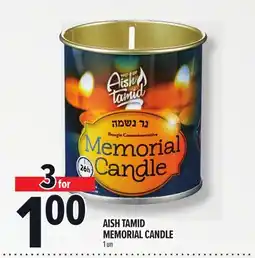 Metro AISH TAMID MEMORIAL CANDLE offer