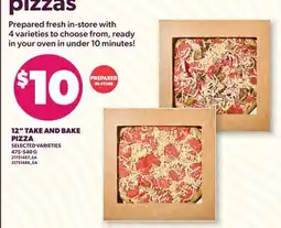 Loblaws 12 TAKE AND BAKE PIZZA offer