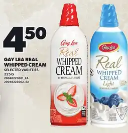 Loblaws GAY LEA REAL WHIPPED CREAM offer