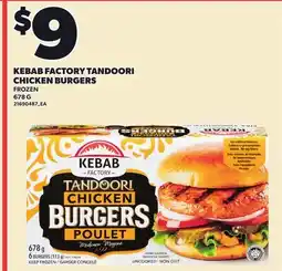 Loblaws KEBAB FACTORY TANDOORI CHICKEN BURGERS offer