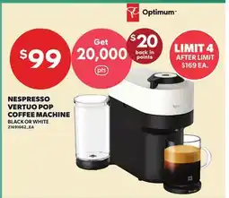 Loblaws NESPRESSO VERTUO POP COFFEE MACHINE offer