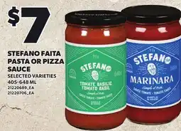 Loblaws STEFANO FAITA PASTA OR PIZZA SAUCE offer