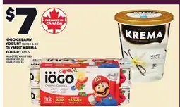 Loblaws iÖGO CREAMY YOGURT, 16X100 G OR OLYMPIC KREMA YOGURT, 4X100 G offer