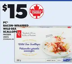 Loblaws PC BACON-WRAPPED WILD SEA SCALLOPS offer