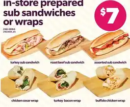 Loblaws IN-STORE PREPARED SUB SANDWICHES OR WRAPS offer