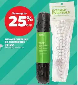 Loblaws SHOWER CURTAINS OR ACCESSORIES offer