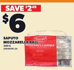 Loblaws SAPUTO MOZZARELLA BALL offer