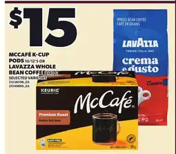 Loblaws MCCAFE K-CUP PODS, 10/12'S OR LAVAZZA WHOLE BEAN COFFEE offer