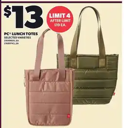 Loblaws PC LUNCH TOTES offer